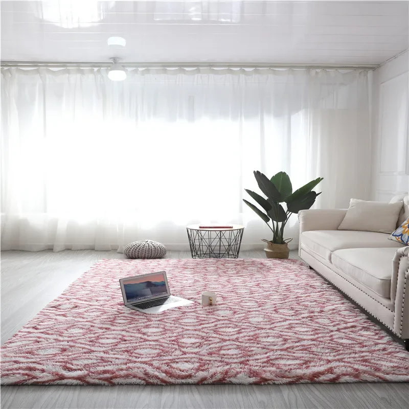 Alfombra gruesa para sala de estar, alfombra de felpa esponjosa, alfombra para dormitorio de niños, alfombra para ventana, mesita de noche, decoración del hogar, alfombra de terciopelo suave para el s