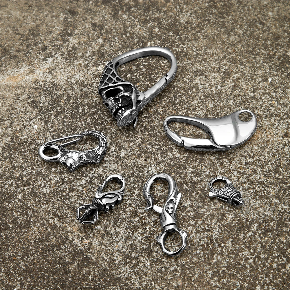 Punk Norse Creative Skull Dragon Eagle Keychain Men's Antique