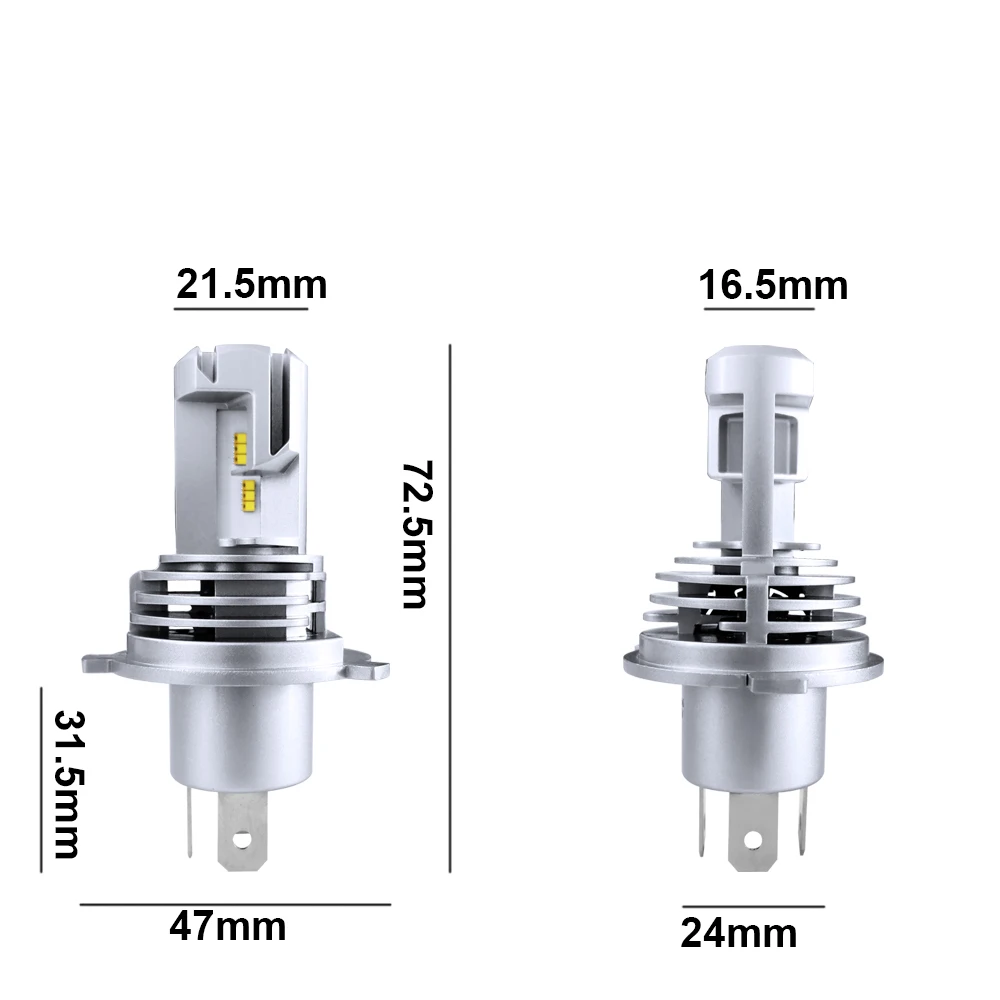 2Pcs M3 ZES Cat H1 H3 H4 H7 H11 9005 9006 H27 880 Cuo Motocycle LED Headlight Bulbs Hi-Lo Beam Moto Plug And Play Fog Light