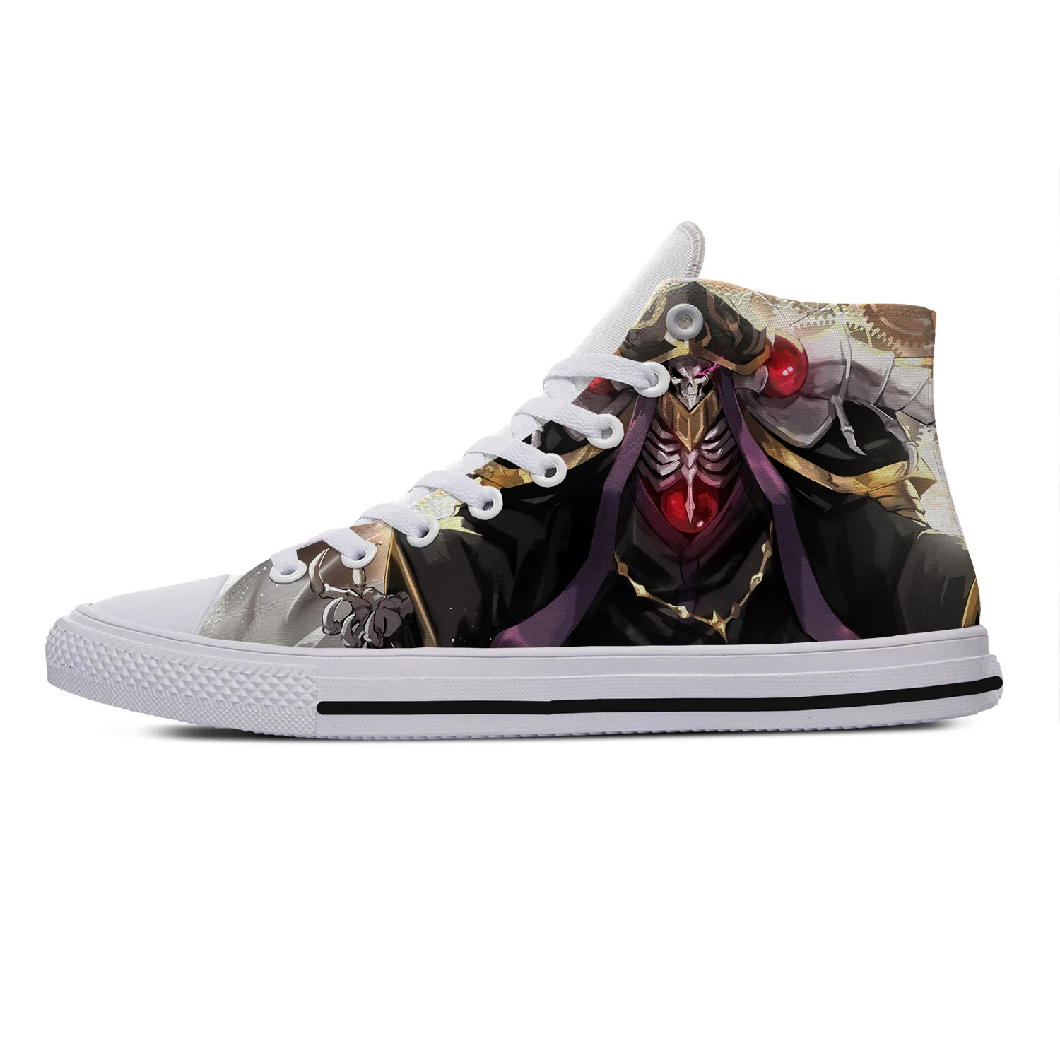 

Hot Anime Overlord High Top Sneakers Mens Womens Teenager Fashion Casual Shoes Canvas Running Shoes 3D Print Lightweight shoe