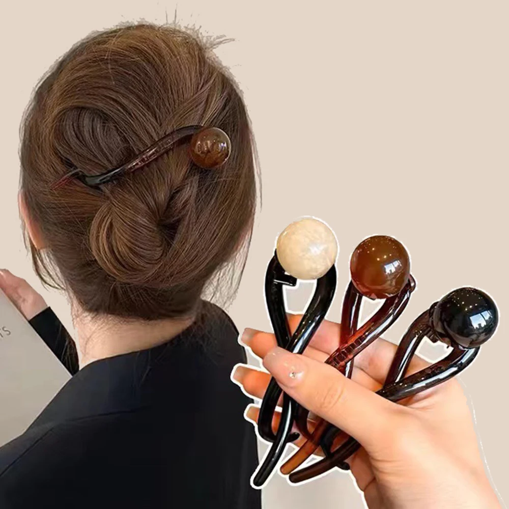 Retro S Shape Ponytail Twist Hair Clips New Fashion Multi-colour Twisted Hollow Out Shark Clips Headdress Hair Accessories Gift