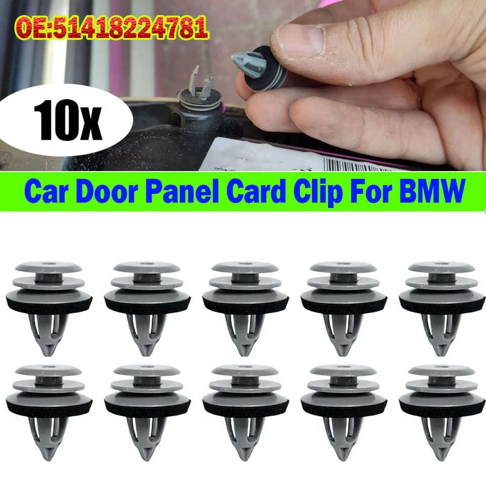 Lot De 10 Attaches Pour Garniture De Panneau De Porte BMW X1 E84 & X3 E83 - Blanc