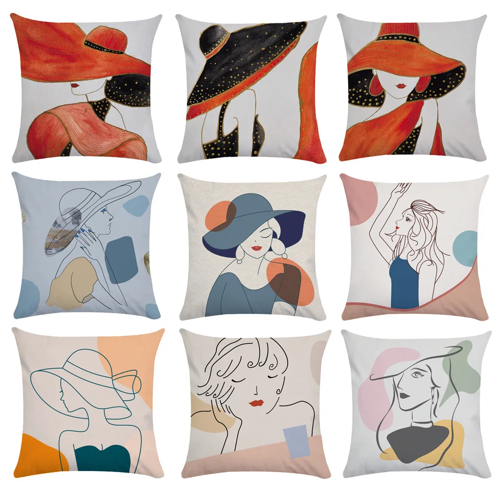 

Nordic Printing Pattern Decoration Home Pillowcase Square Office Cushion Cover