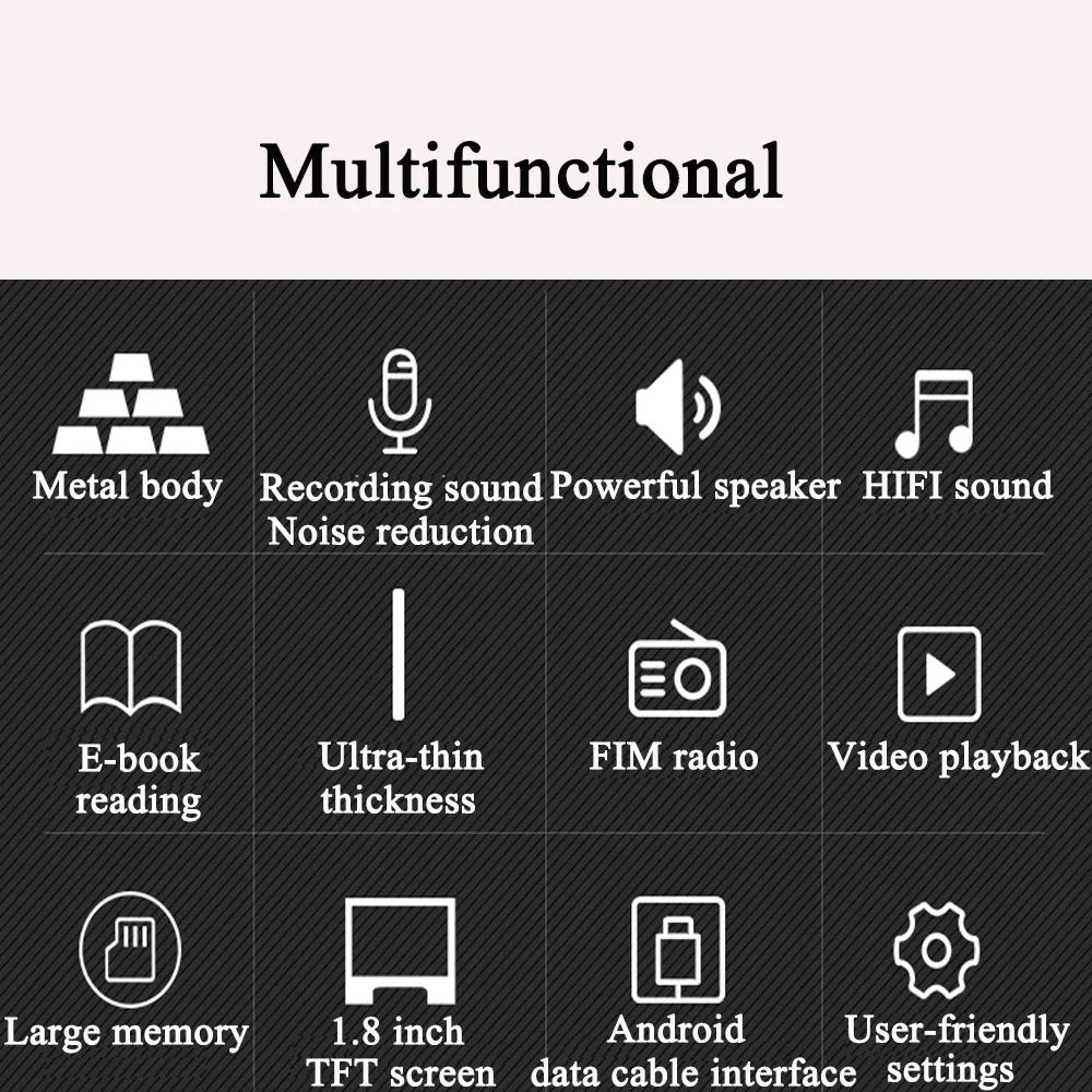 Hot High Quality MP4 With Earphones 1.8 Inch Screen LCD Media Video Game Movie FM Radio 3th Generation MP4 Music Player