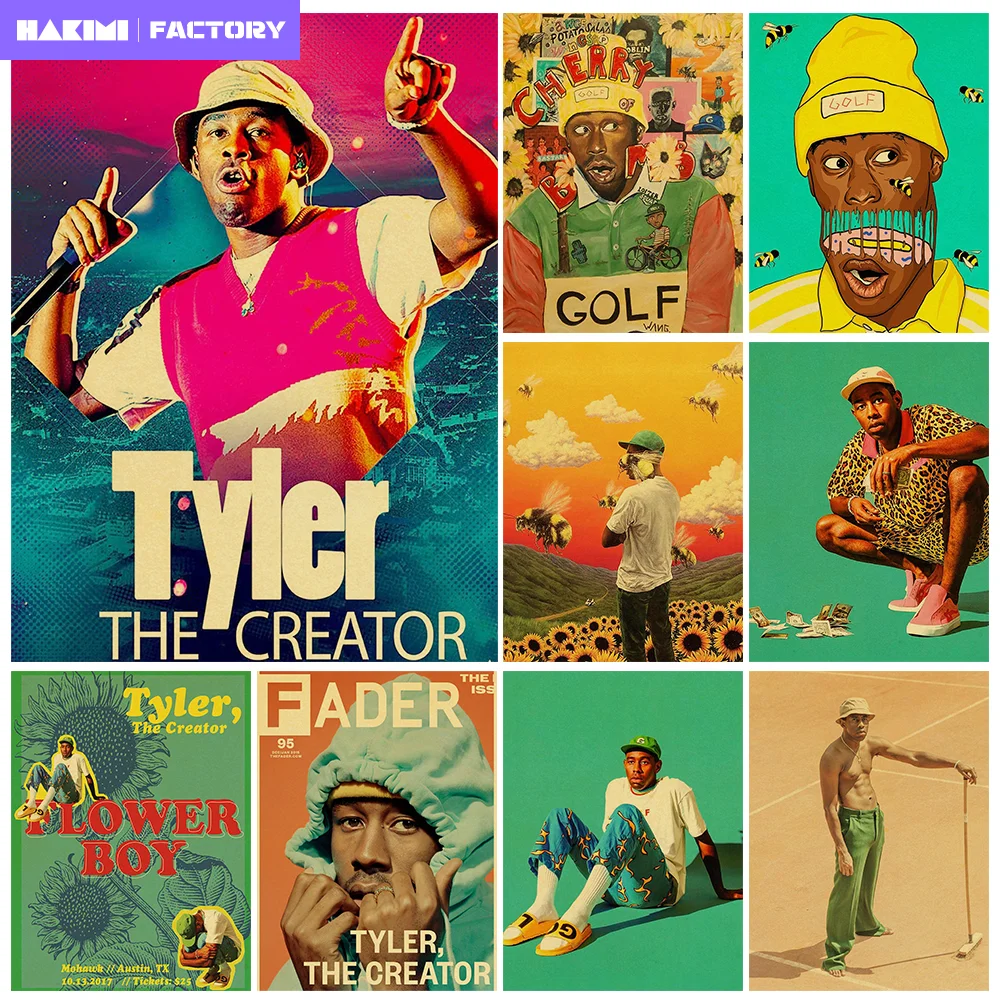 

Hip Hop Rapper Star Tyler Retro Poster DIY AB Diamond Painting Full Drill Cross Stitch Embroidery Mosaic Home Decor