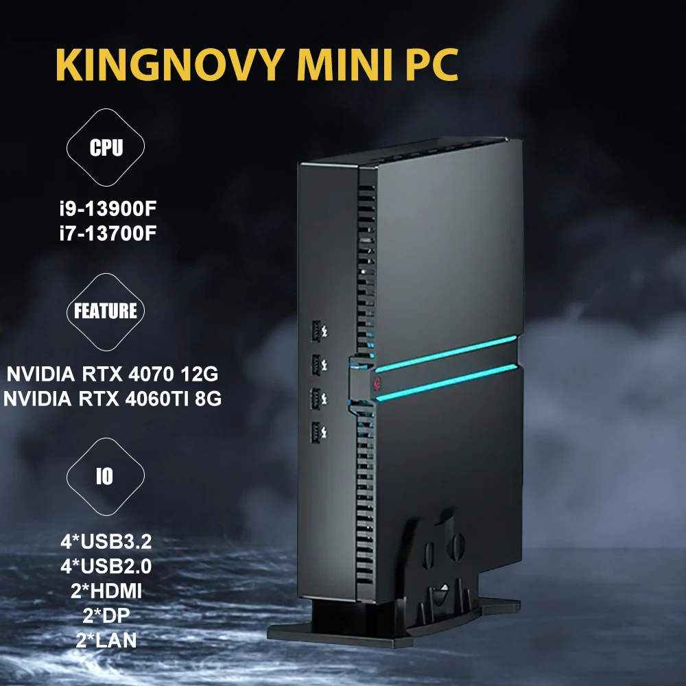

Mini Gaming Desktop NVIDIA GeForce RTX 4070 13th Gen Intel Core i9-13900F i7-13700F 64GB RAM 4T PCIE4.0 SSD Tiny Gamer Computer