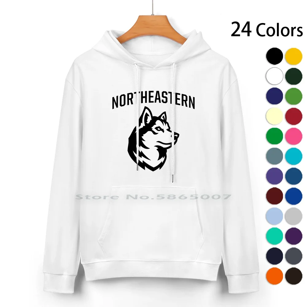 

The Northeastern Huskies Pure Cotton Hoodie Sweater 24 Colors Sports League Athletic Teams Athletic Competition Fun Cool Sport