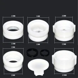Universal Faucet Connector and Water Purifier Nozzle (White)