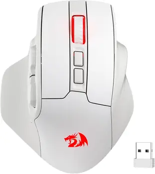 Redragon M806 Wireless Gaming Mouse, 7 Programmable Buttons Wired RGB Gamer Mouse w/ 3-Mode Connection, BT & 2.4G Wireless 1