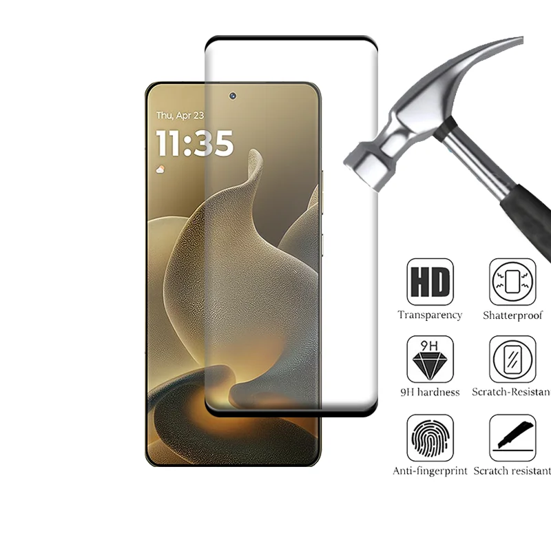 Multi-Functional Tempered Glass & Lens Protector with Curved Screen Design