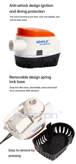 Pompa Di Sentina 12V Automatica - 1100 GPH, Con Interruttore Galleggiante - Per Barche E Yacht - Foto 9