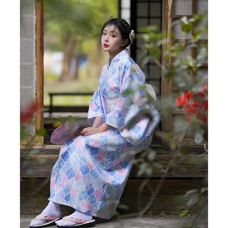 

Women's Japanese Traditional Kimono Retro Style Formal Yukata Cosplay Costume Photography Clothing Performing Dress