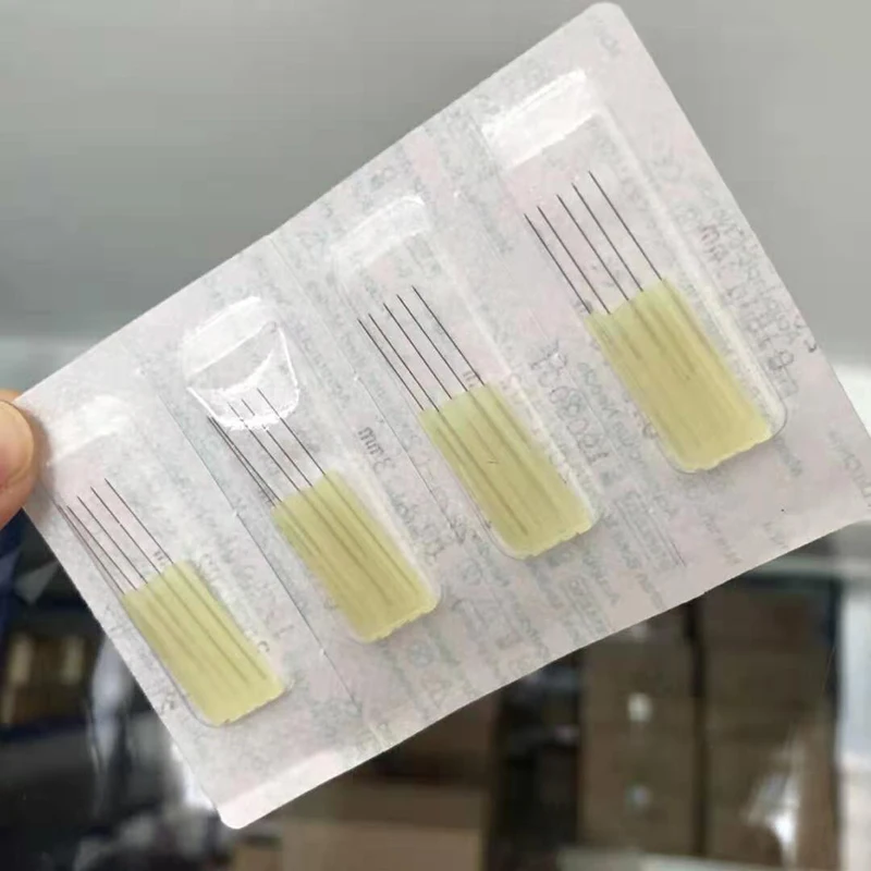 Disposable Acupuncture Needle 500pcs Plastic Handle Beauty Gasification Needles Sterile Acupuncture Needle Micro Needle Beauty Massage Face EACU