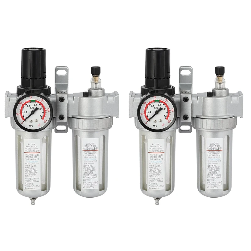 

2X SFC400 1/2 Air Compressor Fuel Oil Water Moisture Lubricator Trap Filter Air Regulator Connection Pneumatic Parts