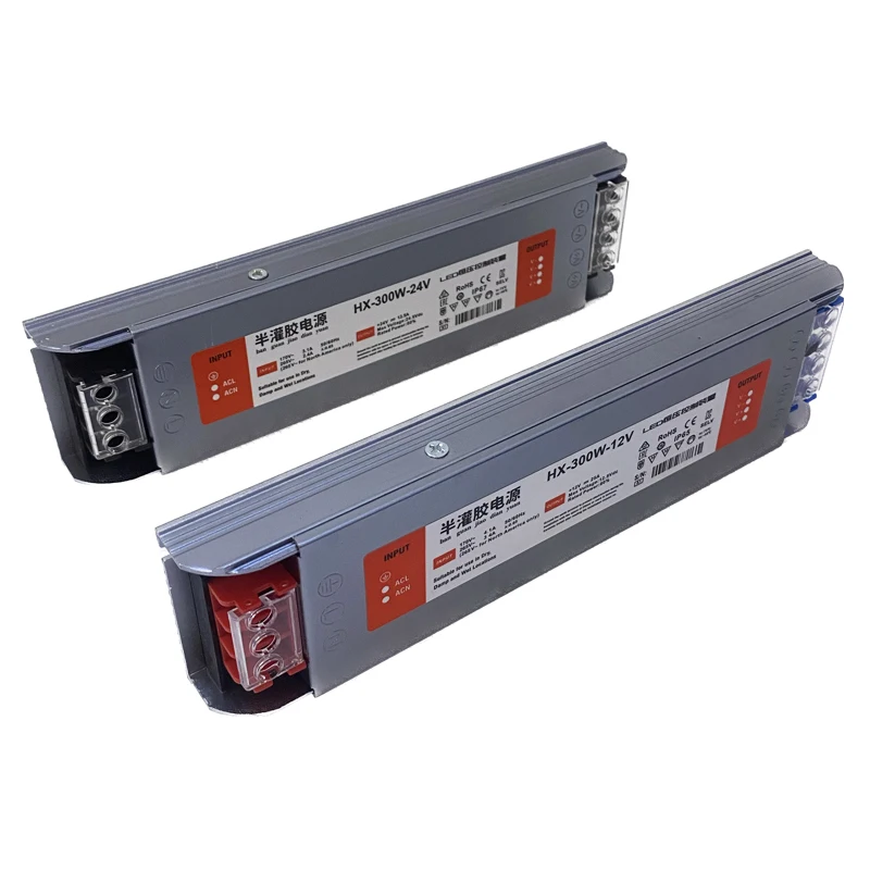 300W Ultra Thin Slim Power Supply DC12V 25A Lighting Transformers AC 220V Converter Driver 24V 12.5A For LED Strips Bar Modules 1pcs ptn78000wah dip 5 power modules ptn78000 ptn78000w integrated circuit