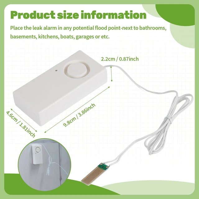 T36C  Home Alarm Water Leakage Spot Alarm Detector Independent Water Leak Sensor Detection Flood Alert Overflow Security Alarm 6