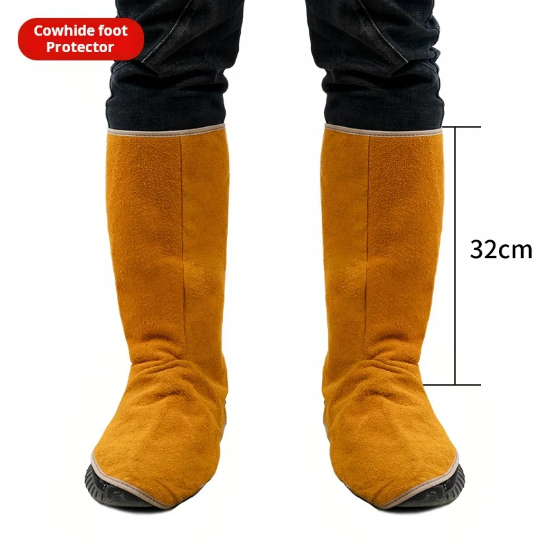 Welder protective equipment cowhide foot covers heat-resistant shawls hats welding work clothes aprons welding clothes