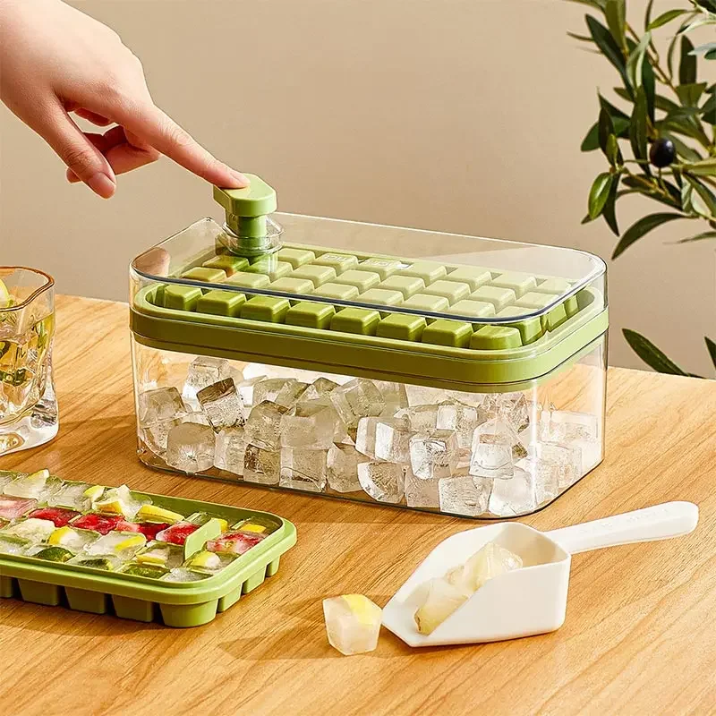 Mijia One-button Press Type Ice Mold Box Ice Cube Maker Household Ice  Storage Boxes with Shovel Tray Coffee Beer Bar - AliExpress