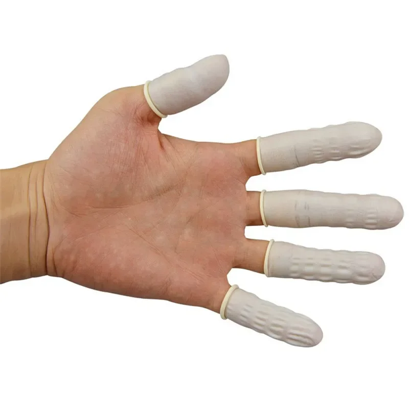 Disposable Gloves Disposable Finger Covers Protective Gloves SUEF 10/20/30pcs 100pcs Natural Rubber Gloves Finger Cots Latex Fingertip Protective Disposable