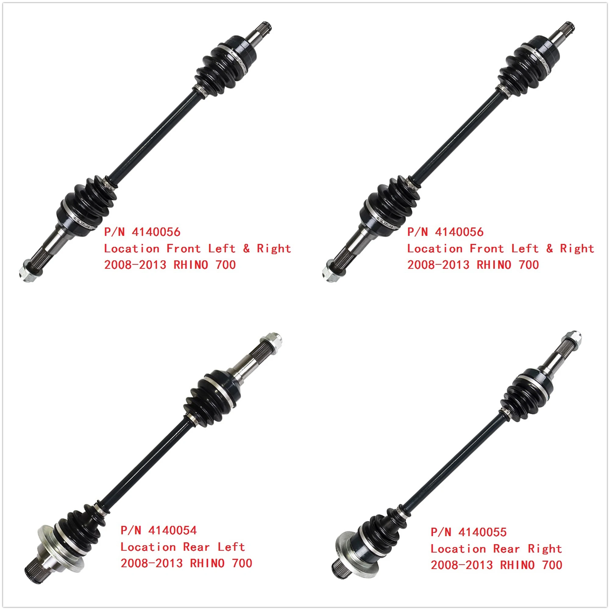 Cv Axle Drive Shaft Rear & Front Cv Joint Plunging Cv Boot Kit For