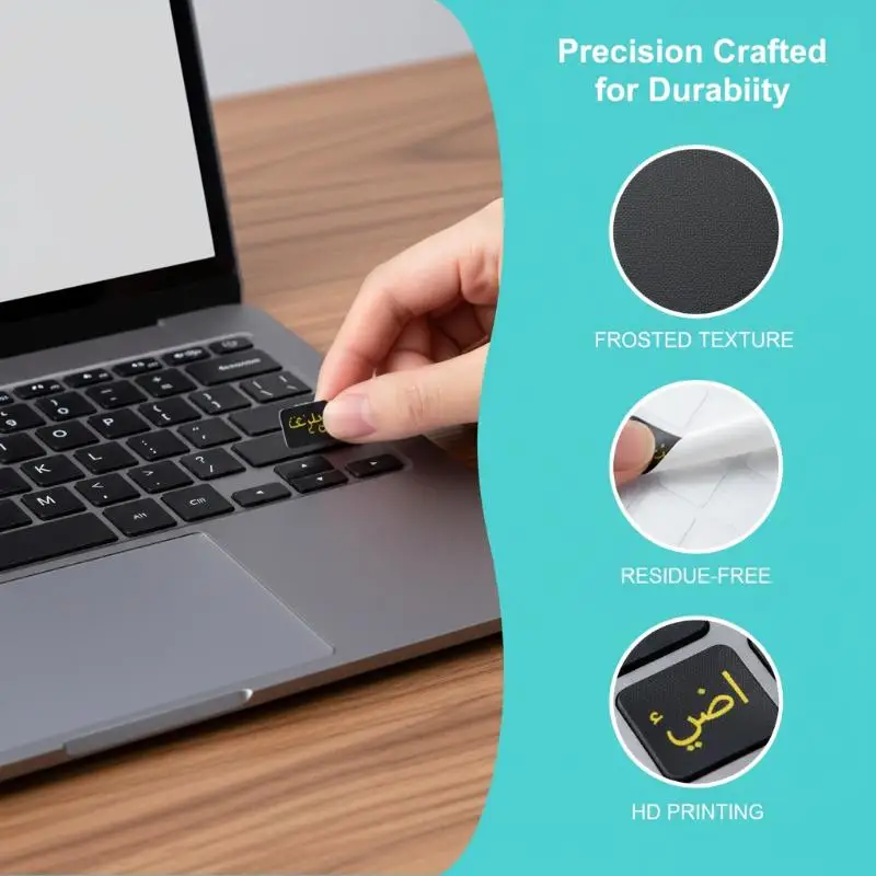 5Pcs 한국어 키보드 스티커 방수 PVC 키보드 데칼 노트북 데스크탑 PC 장식 범용 스티커