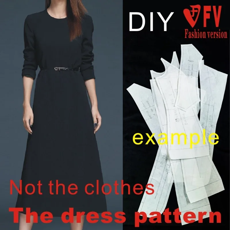 Dresses Sewing Pattern Template Cutting drawing Clothing DIY ((Not selling clothes)) BLQ-234