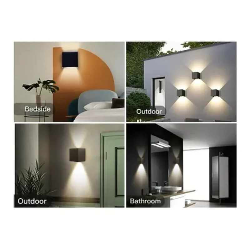 12W 120W Indoor Outdoor 3000K Wall Light-Perfect for Both Indoor and Outdoor Use