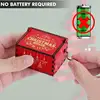 2024 Christmas Gift Hand Crank Wooden Music Box Christmas Classical Carved Hand-Cranked Music Box New Year Decoration 4