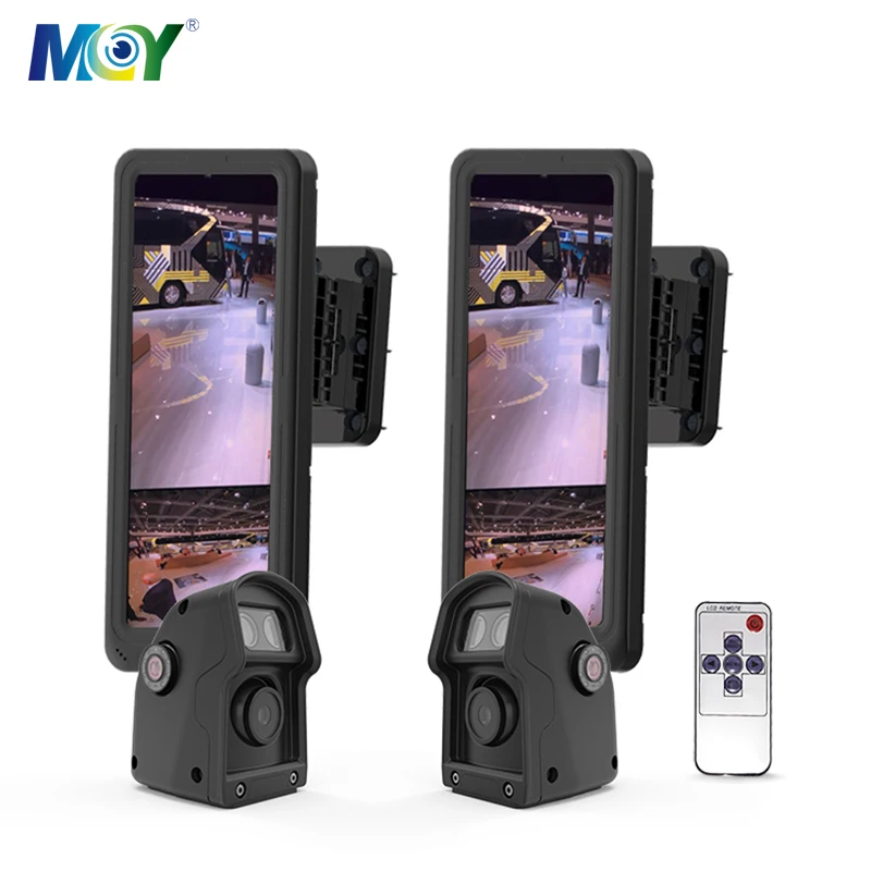 

12.3inch 2CH Video Input Blind Spot Cover Electronic Rearview Side View Vehicle Car Camera E-side Mirror for Bus