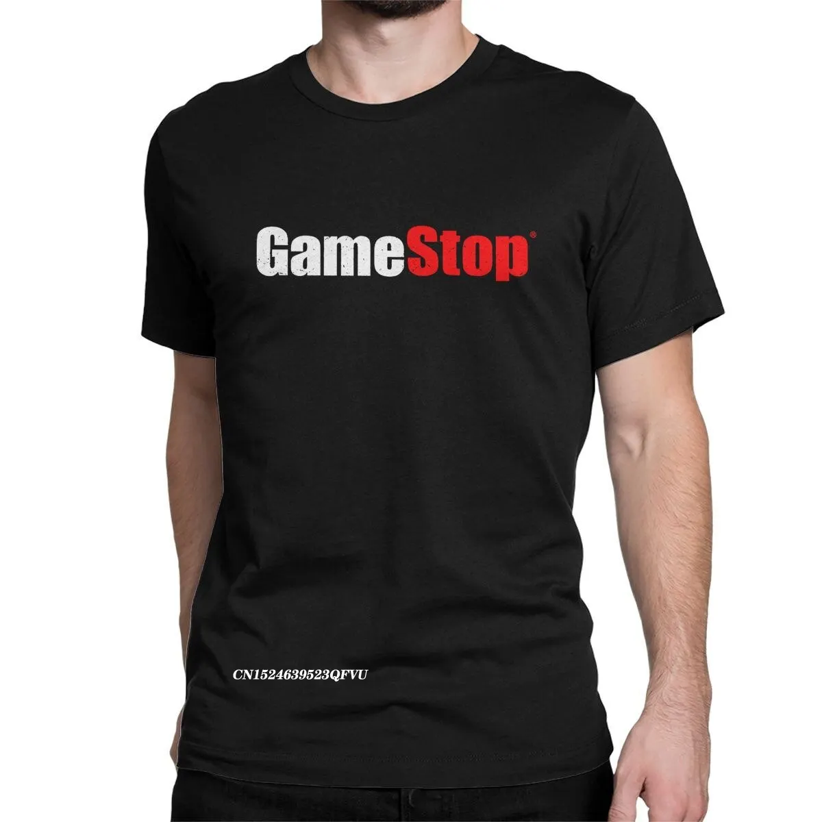 Футболка Gamestop мужская с принтом, стильные хлопковые рубашки с принтом в стиле Харадзюку, GME WSB Футболка Gamestop мужская с принтом, стильные хлопковые рубашки с принтом в стиле Харадзюку, GME WSB