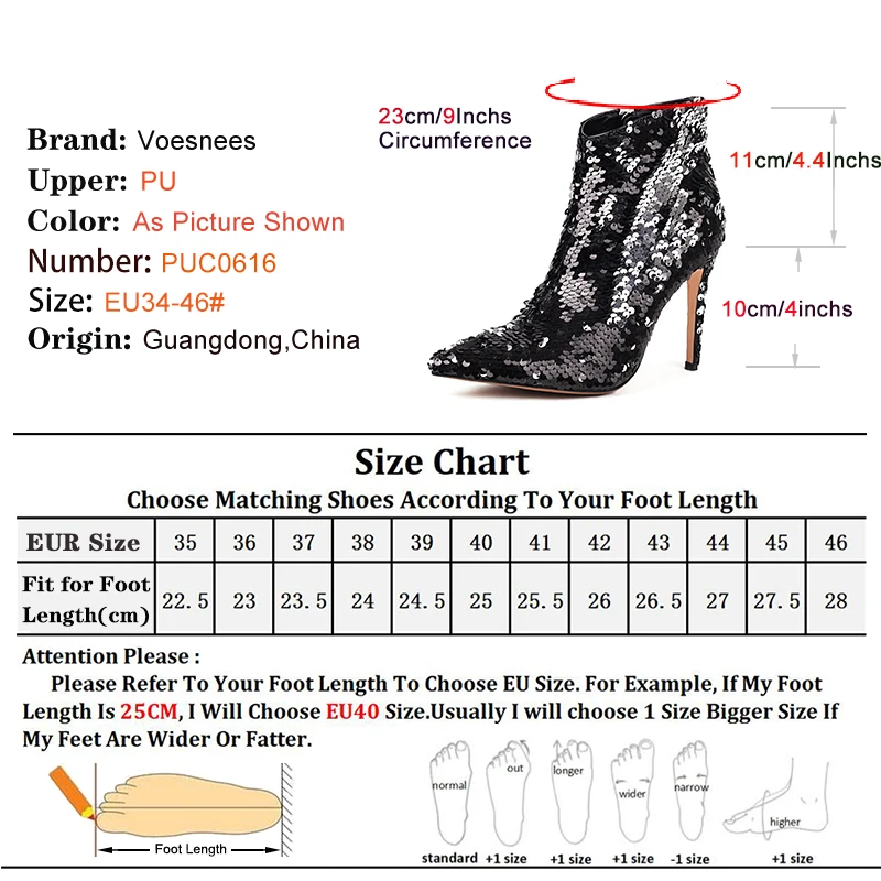 2025 New Gold Sequined Women Ankle Boots Autumn Winter Fashion Lady Party High Heels Pointy Dance Shoes Zipper Short Botas Mujer