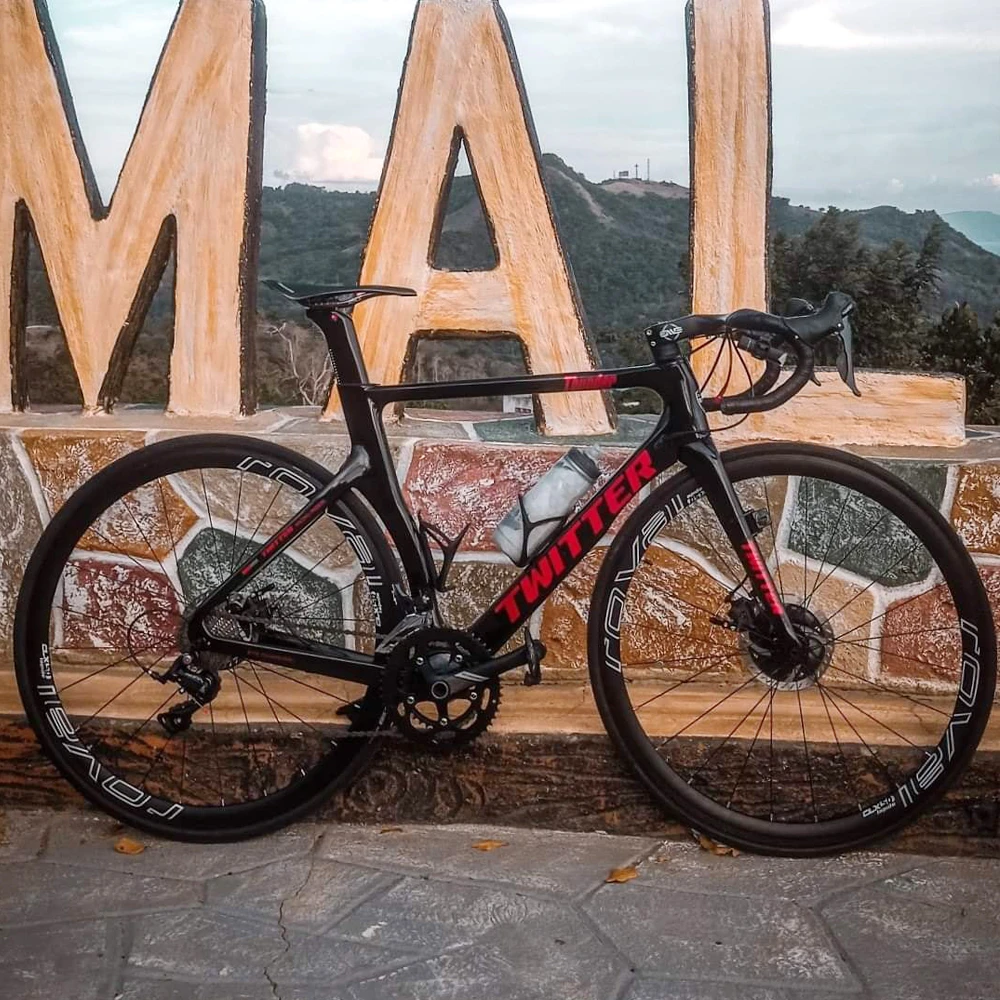 TWITTER Disc Road Bikes Carbon For Men Racing Bicycle Free Shipping