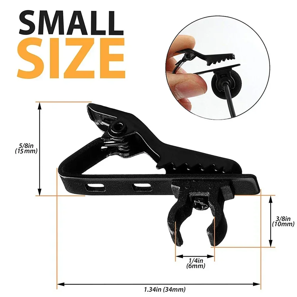 10pcs Universal Protable Lavalier Microphone Clip Lapel / Collar / Clothes Tie Microphone Clamp Holder wireless lavalier microphone wireless microphone lavalier microphone wired vocal microphone