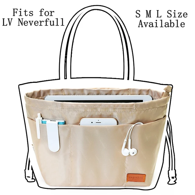 Insert Bag Organizer for Neverfull Small Medium Large Size Makeup