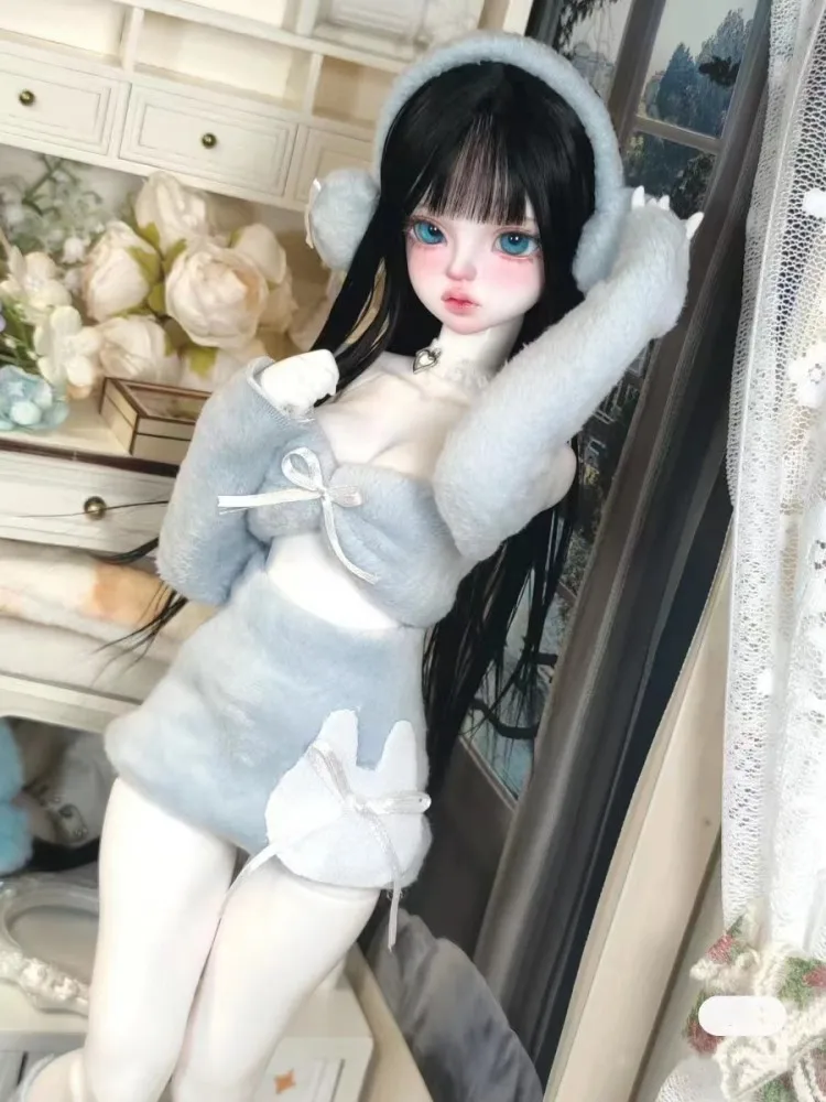 1/6 1/4 BJD 인형 옷, 인형 액세서리, MSD MDD 블루 의상, 코트 스커트, 브래지어 인형 원피스, DIY 선물, 신상품