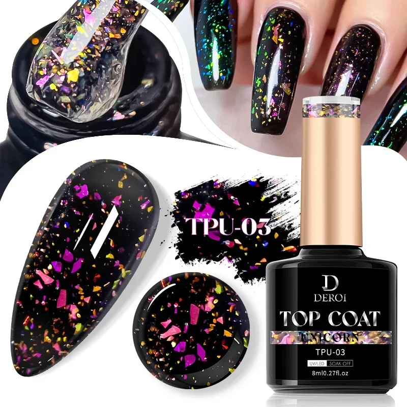 Super Top Coat Matte No Wipe Topcoat Glitter Clear Gel Base Coat Varnish Soak Off Nude UV Gel Nail Art Accessories for Manicure 4