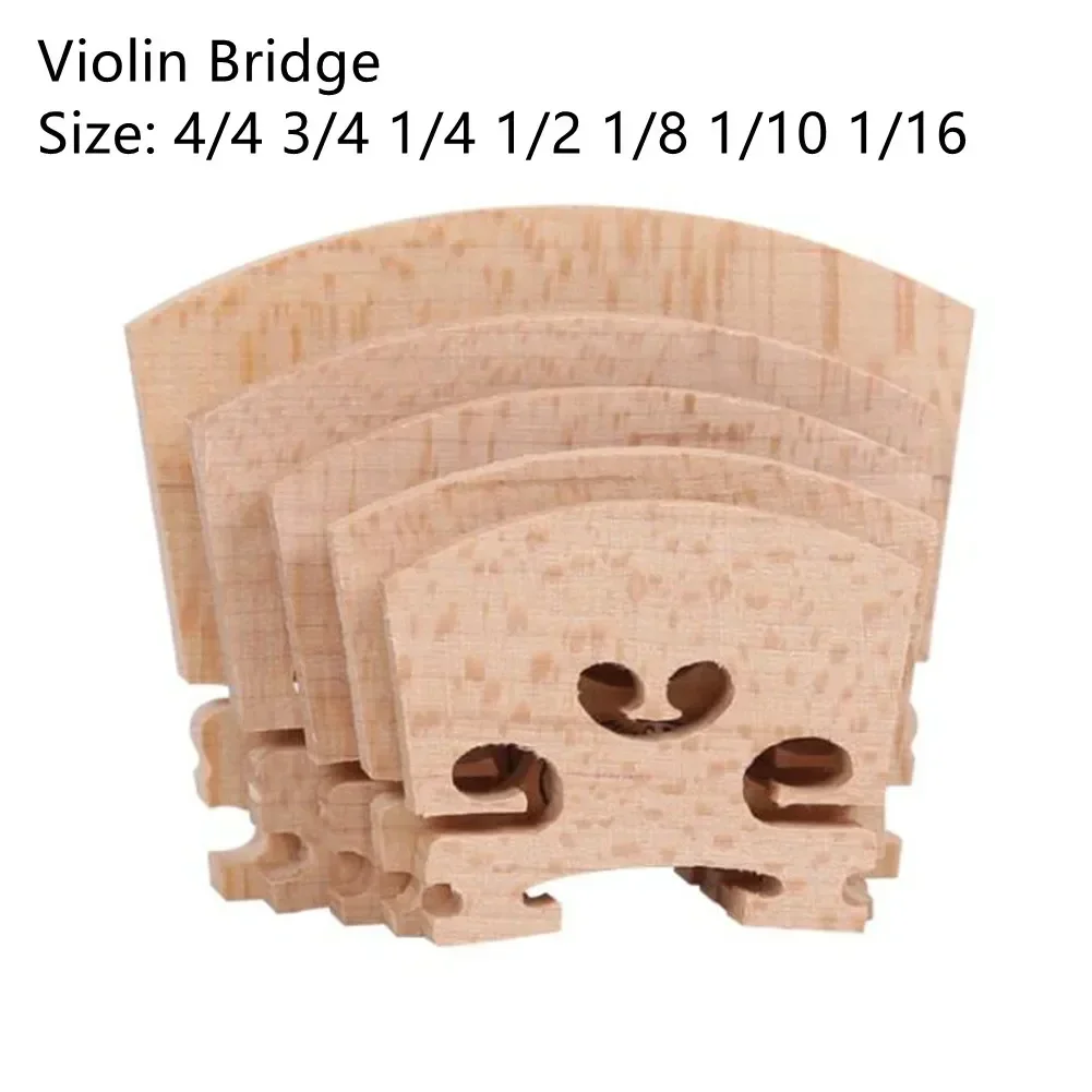 Violin Bridge Maple Full Size 4/4,3/4,1/4,1/2,1/8,1/10,1/16 Violin Accessories Luthier Parts Violin Bridge All Size