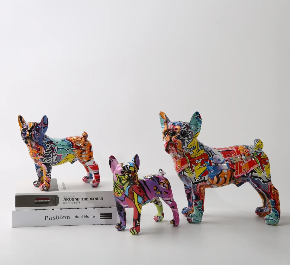 Creative French Bulldog Resin Art Home Decor