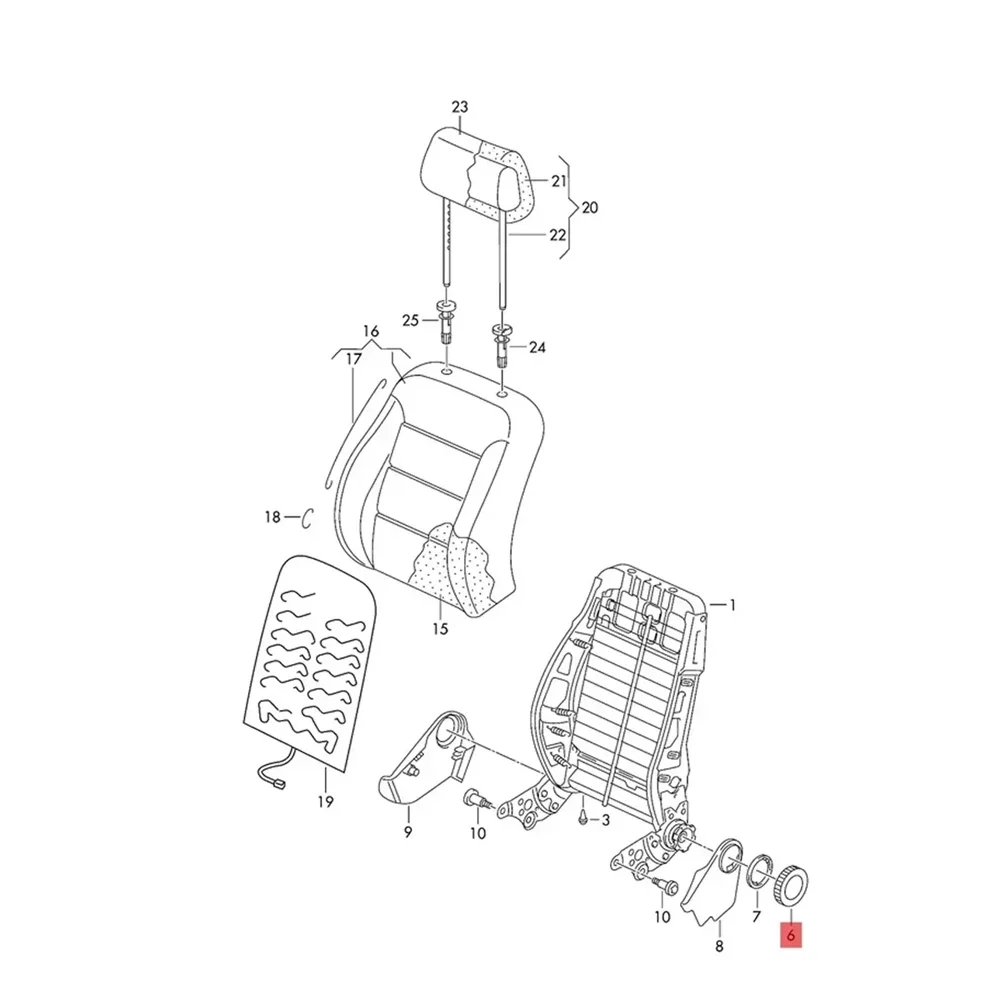시트 조정 손잡이 커버 핸들, 아우디 A1, A6, C5, A4, B6 용, 쉬운 설치, 1J0881671F, 블랙, 베이지, 그레이, 자동차 액세서리, 신제품, 1 개