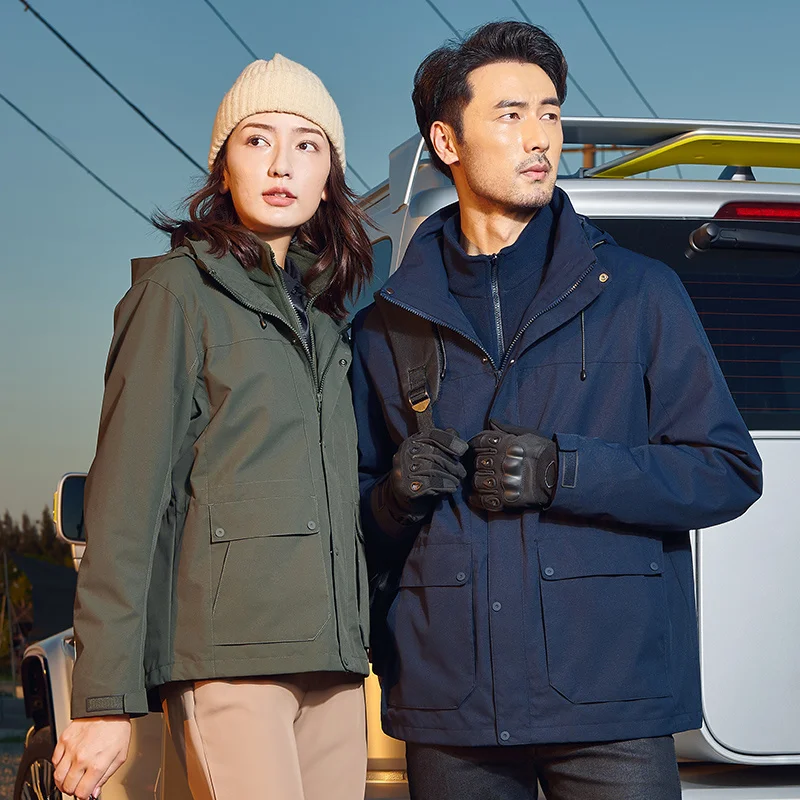 

Windbreaker Parka Coat Snow Jacket Thick Warm Women's Men Warm Hooded Waterproof Zip Up Jacket Men's Streetwear Bomber Clothes