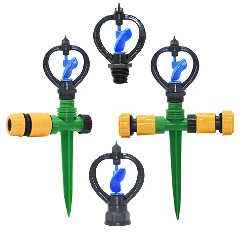 Garden Sprinkler Lawn Rotating 1/2" 3/4" Male Thread Scattering Nozzle 360 Degree Automatic Rotating Watering Irrigation garden sprinkler