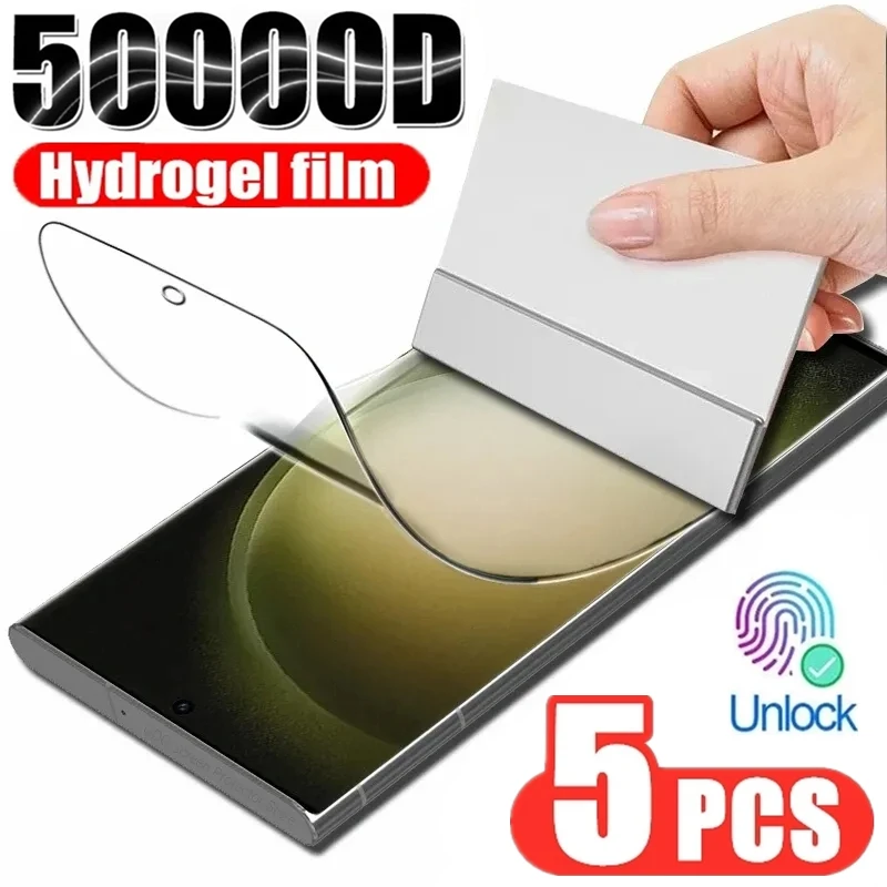 

5Pcs Hydrogel Film for Samsung S23 S21 S22 Ultra S8 S9 S10 Plus S20 FE Screen Protector for Galaxy Note 20 Ultra 9 10 Plus S10E