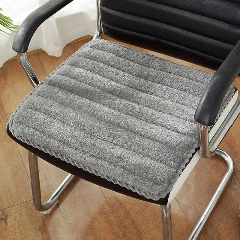 Plush Office Chair Seat Cushion Home Decoration Dining Chair Mat Anti-Slip Cushion With String Square Student Stools Pads 6