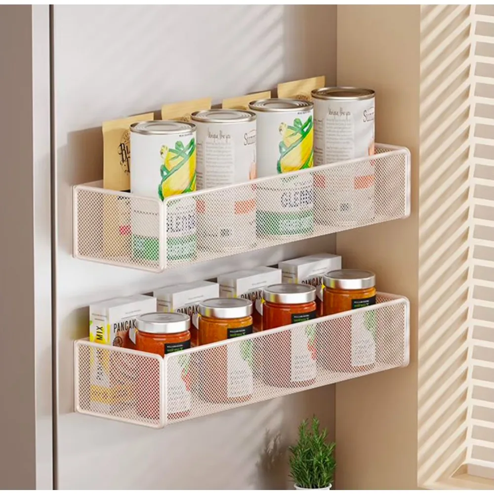 Refrigerator Shelf Side Storages Magnetic Side Hanging Baskets Household Summary Holder Vegetable Fruit Debris Storage Baskets