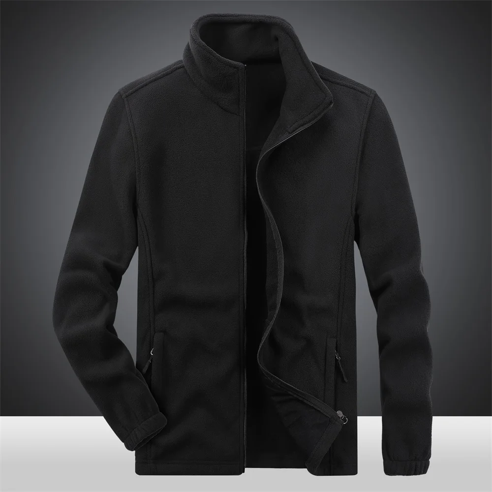 Men's winter outdoor warm breathable soft coral 100% Polyester Lining Thick fleece jacket