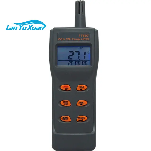 

AZ77597 AZ-77597 Dual Function Temperature And Humidity Combo CO2 And CO Gas Leak Detector With Multi-functions