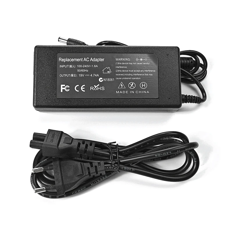 Egyenáram 19V 4.74A 90W 5.5*2.5mm Notebook töltő áram számára ASUS toshiba/lenovo Adapter A46C X43B A8J K52 U1 U3 S5 W3 W7 Z3 Füzet