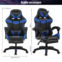 Chaise Gaming avec Massage, Support Lombaire et Repose-Pieds 2