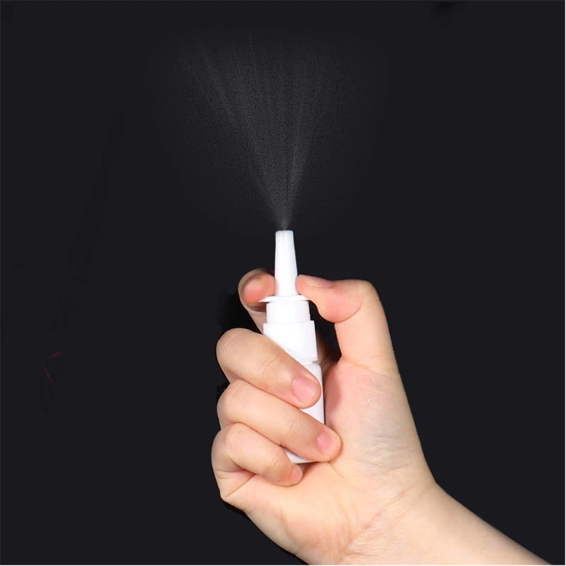 102Pcs HDPE Black Nasal Spray Bottle 5ml Portable Empty Atomizers Sample Test Pump Sprayer Mist Nose Spray Refillable Bottling