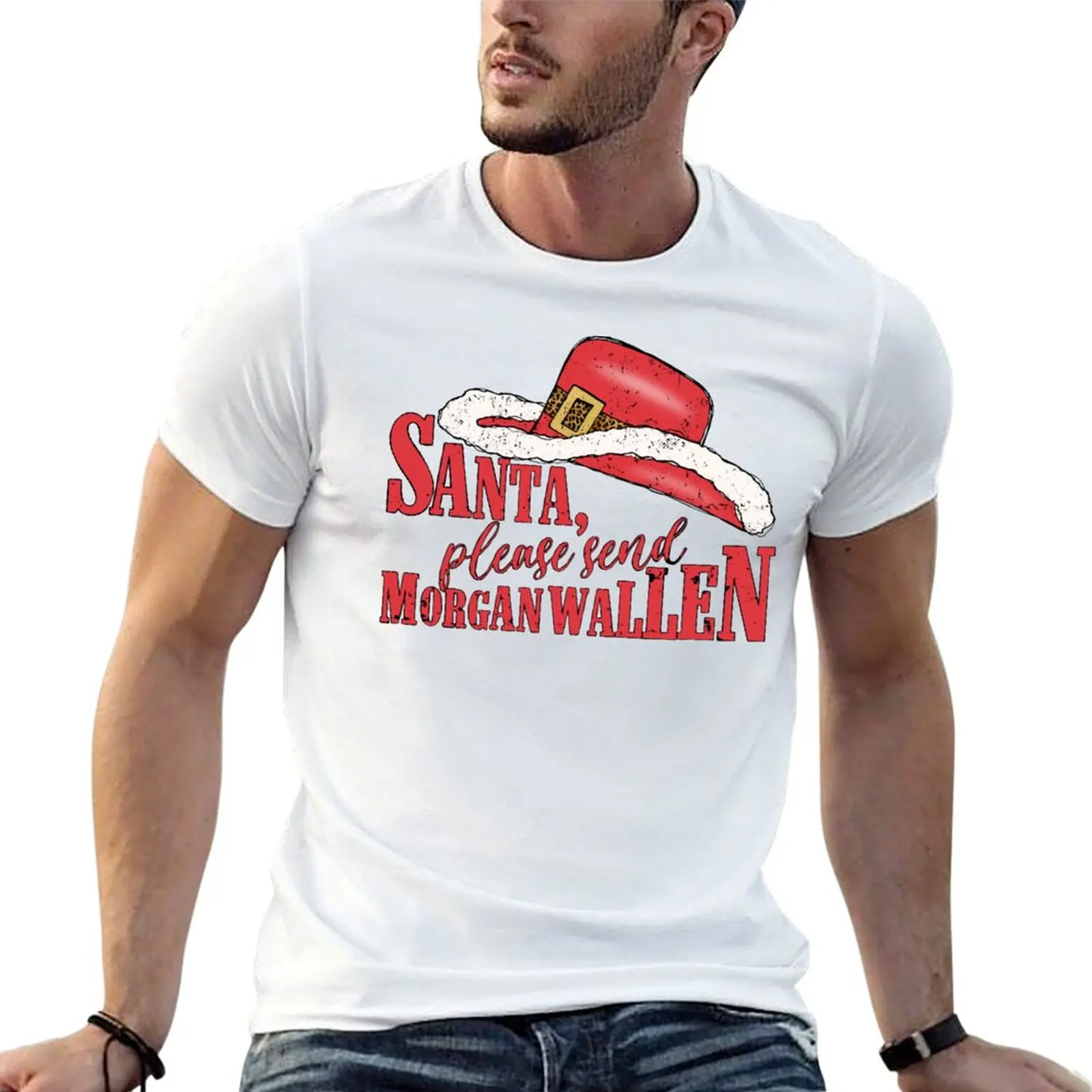 

Santa Please Send Morgan T-shirt Aesthetic clothing graphics summer clothes plain black t shirts men